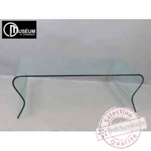 table basse verre transparent Edelweiss -C7567
