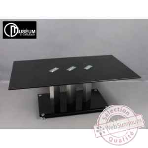 table basse verre trempe peint Edelweiss -C7571