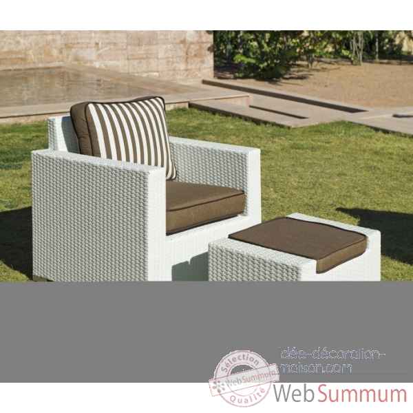 Pouf tuscan - coussins assise marron lot de 4 Exklusive hevea -11315-3663141