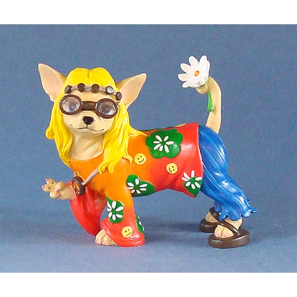 Figurine Chien Chihuahua Fleur 13383