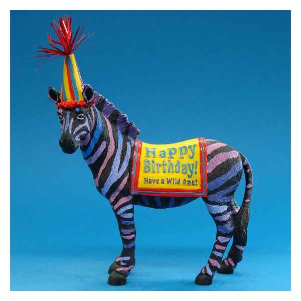 Figurine Zebre Happy Birthday -HP16929