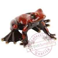 Grenouille porcelaine rouge h.11.5 01TW2830