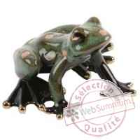 Grenouille porcelaine verte h.11.5 01TW2828