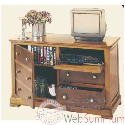 Commode Marrine, 1 porte, 3 tiroirs, 1 tablette, epoque 19eme, 115 x 74 x 48 cm - MA-330tv