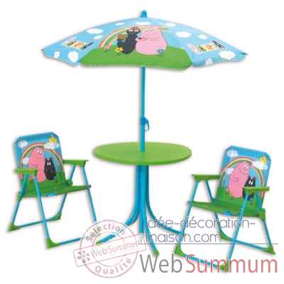 Set table, 2 fauteuils et parasol barbapapa Jemini -711447