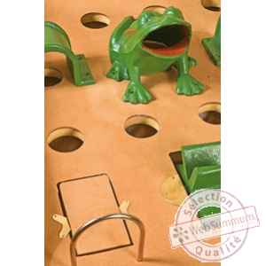 Jeu de grenouille 14 trous en hetre finition cuir Jorelle -9275C