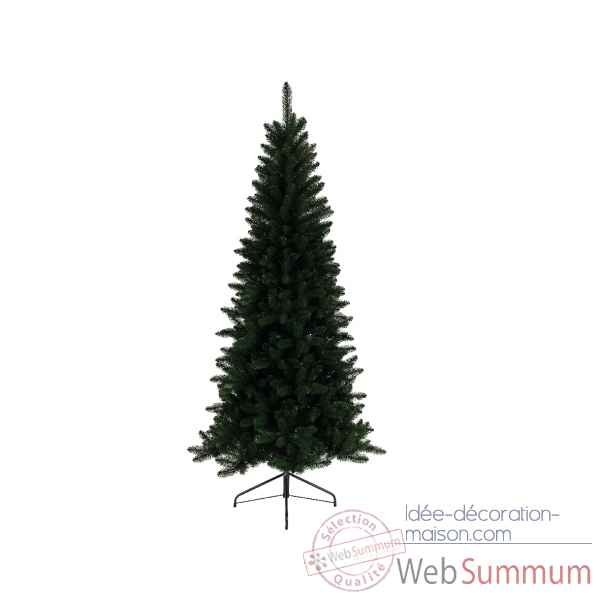 Sapin de Noel slim lodge mince nf 240cm vert base etroite -3573w69