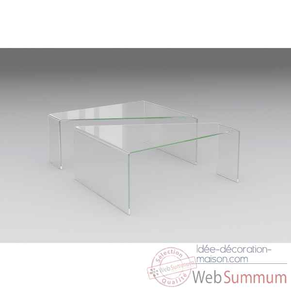 Table basse en verre extra-clair Marais International -VETRO-CLUB