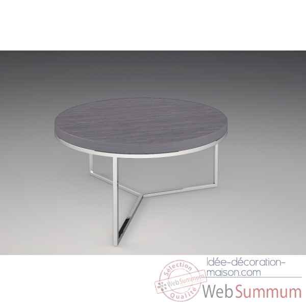 Table basse ronde carbone & acier Marais International -SAT80CC