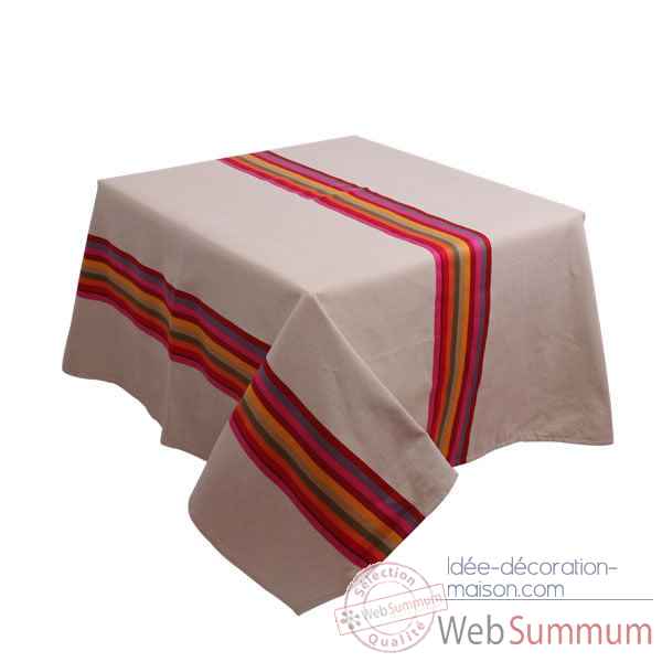 Nappe carree Artiga Mauleon Fuchsia 165 x 165