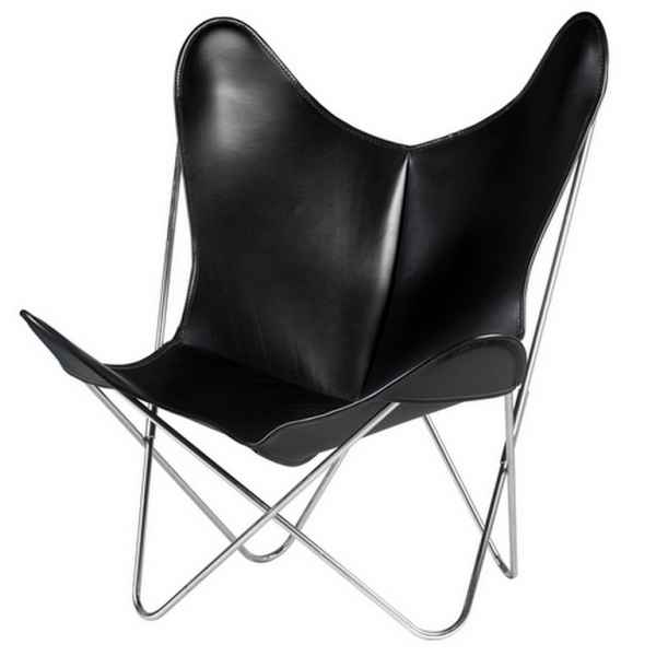 Fauteuil aa butterfly cuir noir AA new design