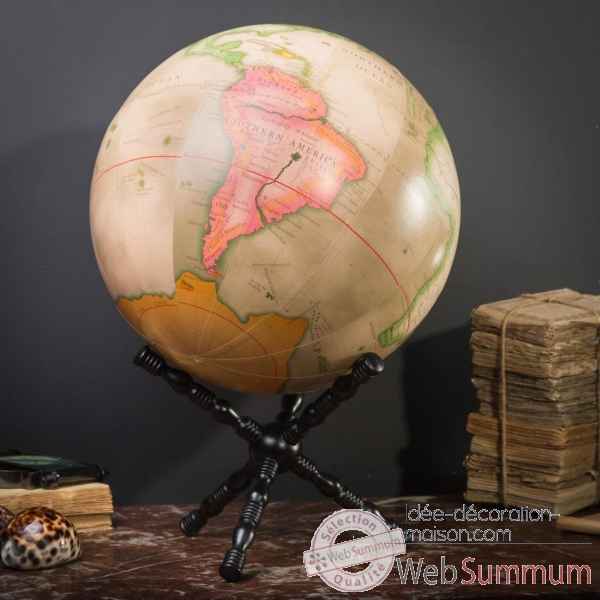 Globe terrestre gm rose Objet de Curiosite -DA227