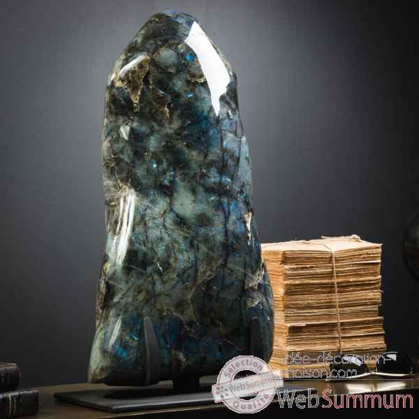 Labradorite, une face polie, 29.5kg Objet de Curiosite -PUMI822