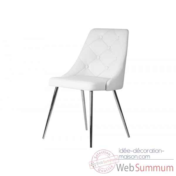 Chaise cabriole blanche Opjet