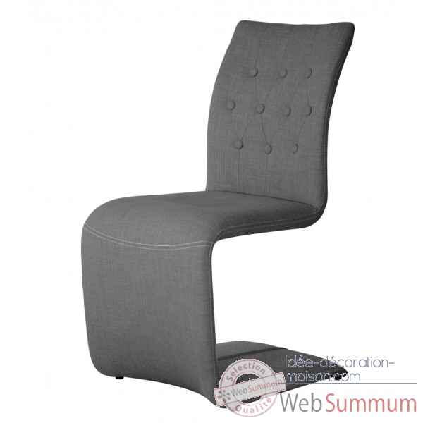 Chaise capitonnee zag anthracite Opjet