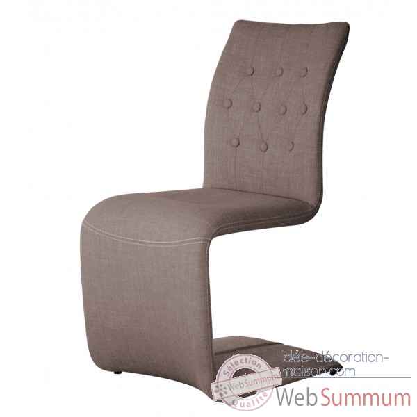 Chaise capitonnee zag choco Opjet