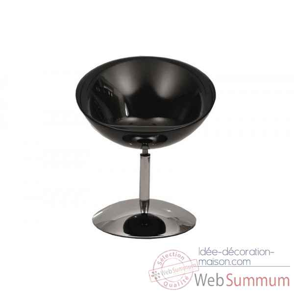 Fauteuil boule noir Opjet