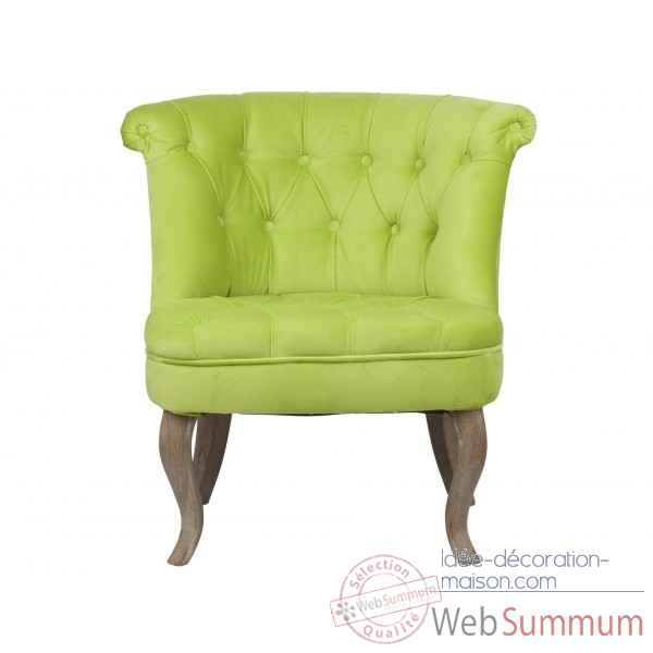Fauteuil crapaud capitonne anis trianon Opjet