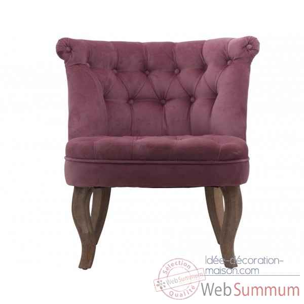 Fauteuil crapaud capitonne rose trianon Opjet