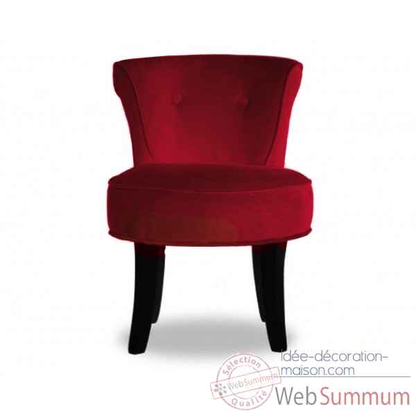 Fauteuil crapaud velours rouge Opjet