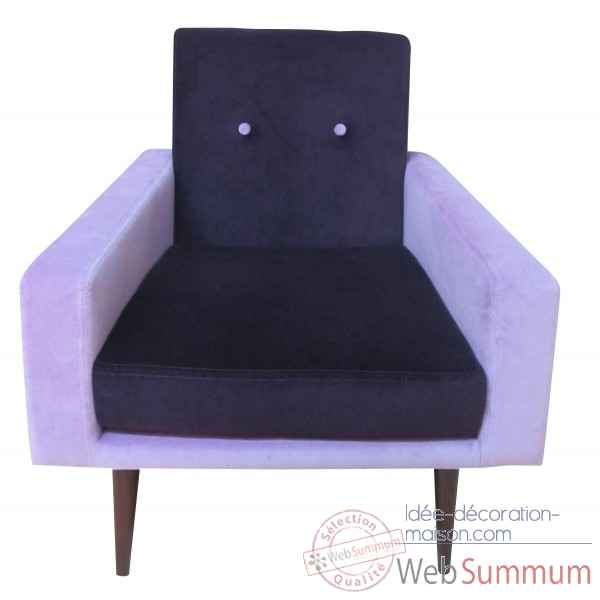 Fauteuil kennedy bicolore lilas Opjet