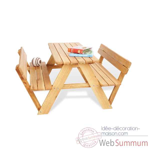 Set de table et chaises enfant lilli pour 4\\\' avec dossiers Pinolino -204019