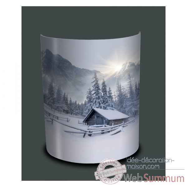 Applique murale montagne chalet neige et soleil -MO1423APP