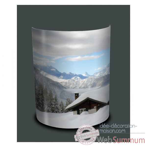 Applique murale montagne chalet sous la neige -MO1206APP