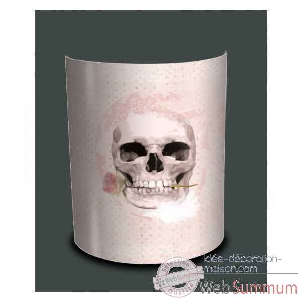 Applique murale tendance tete de mort rose -TE1505APP