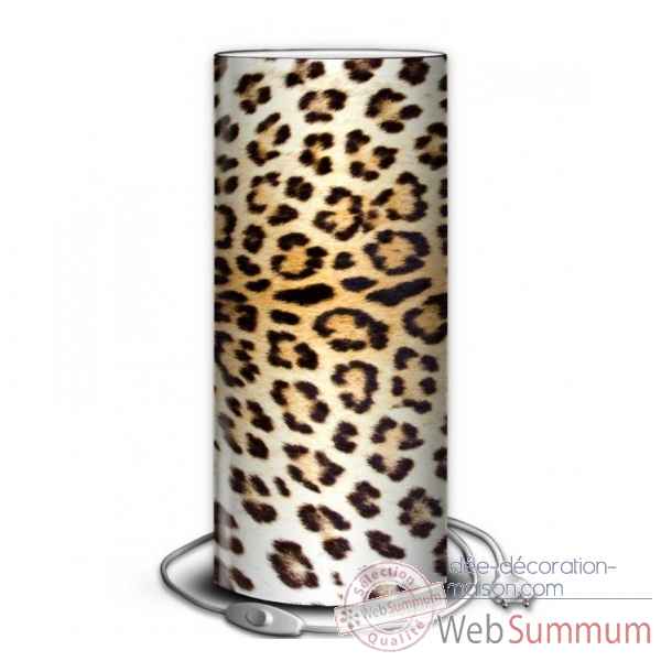 Lampe matieres peau de leopard -MAT1309