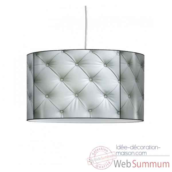 Lampe suspension collection matieres capiton blanc -MAT1308SUS