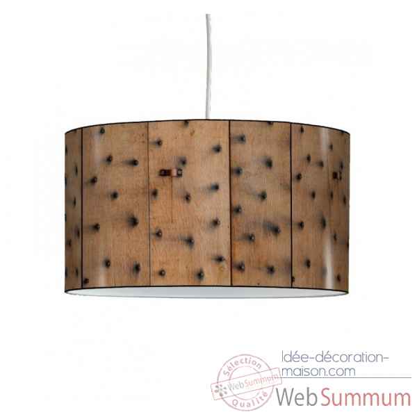 Lampe suspension collection matieres porte en bois -MAT1544SUS