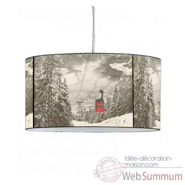 Lampe suspension montagne telecabine rouge -MO1627SUS