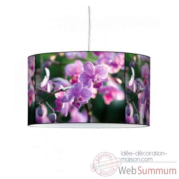Lampe suspension nature orchidee violette -NA1338SUS