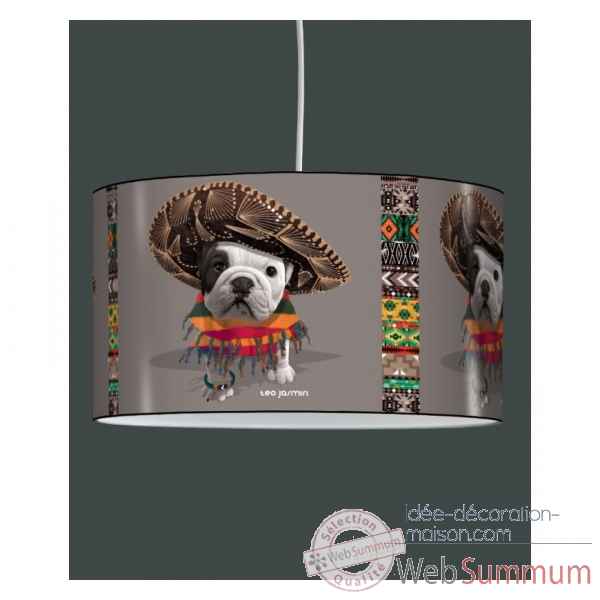 Lampe suspension teo jasmin mexicain taupe -TO1525SUS