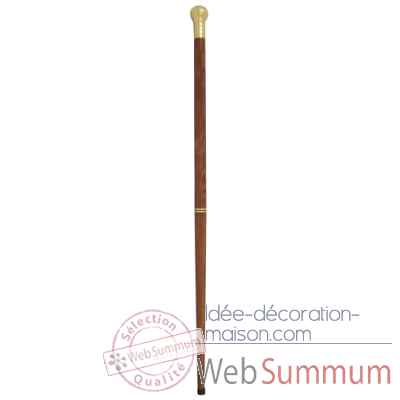 Canne de marche pliante bois-l, avec boussole & fiole secrete, h. 91 cm -1128