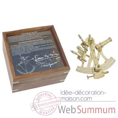 Sextant dans coffret grave, lb - l. 12 cm Produits marins Web Summum -1113