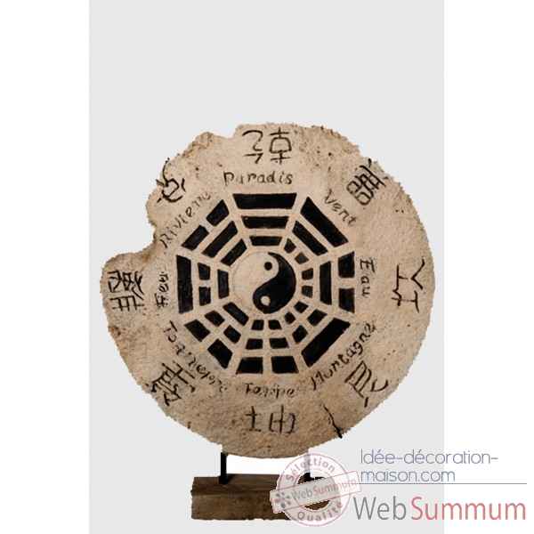 Medaillon ying yang sur socle Rochers Diffusion -MRY 70