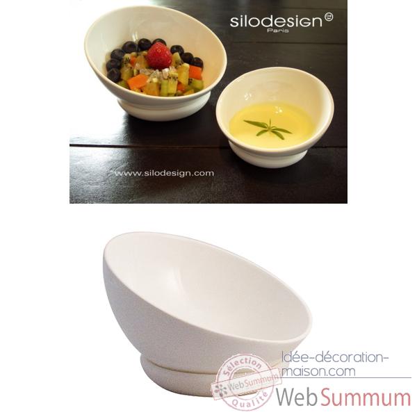 2 Bols Porcelaine avec anneau silicone SiloBowl-SB14c