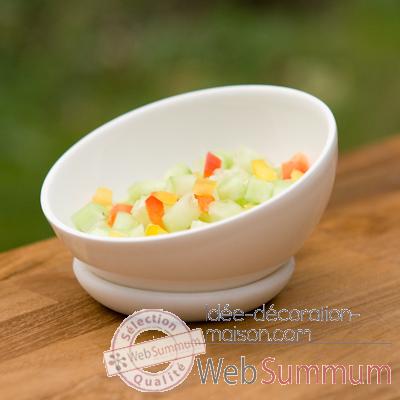 2 Bols Porcelaine avec anneau silicone SiloBowl-SB9c