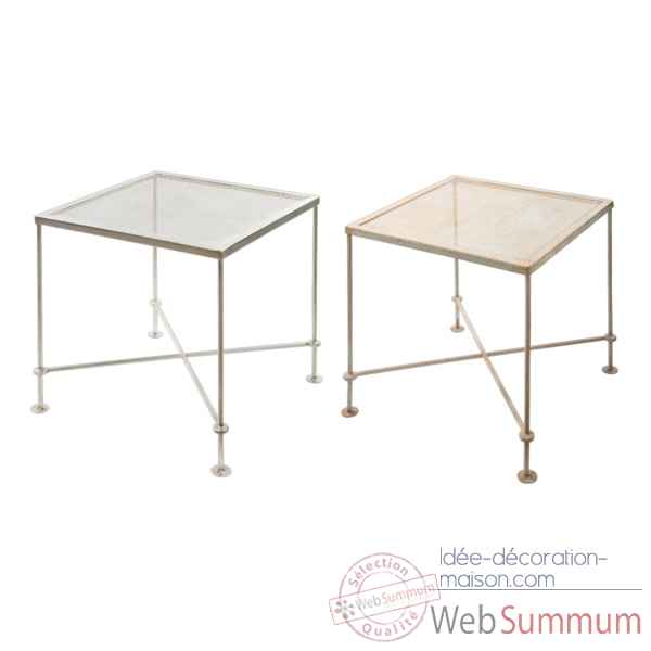 Table Metal gris clair Hindigo -JE63LGREY