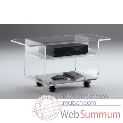 Table tele 60x39.6x60.5 Marais Hifi Video en PMMA -MTV66