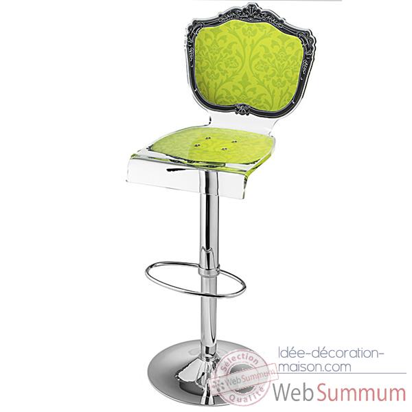 Tabouret baroque vert Acrila - 0022