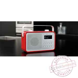 Radio am fm dab compacte portable rouge tangent -dab 2go-r