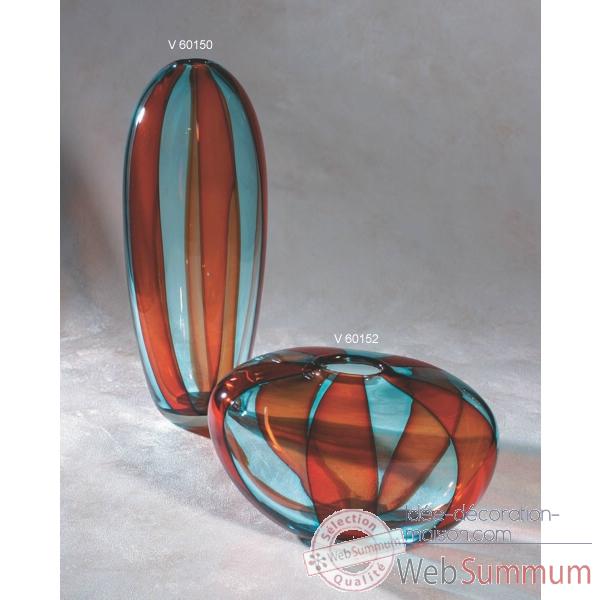 Vase ovale en verre Formia -V60152