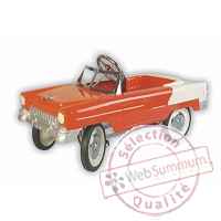 Voiture a pedales en metal rouge classic chevy 55 G038D