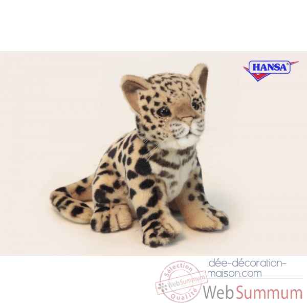 Anima - Peluche bebe leopard assis 18 cm -6166