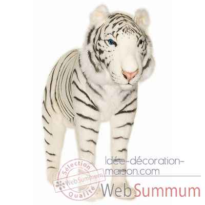 Anima - Peluche tigre blanc a 4 pattes 100 cm -3716