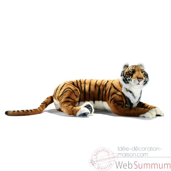 Anima - Peluche tigre brun couché 100 cm -3947
