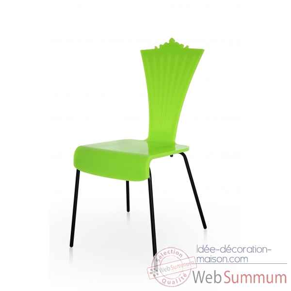 Chaise couleur jardin pietement metallique Acrila -Acrila194